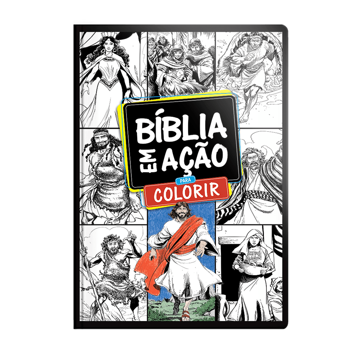 Capa do livro Bíblia em Ação para colorir